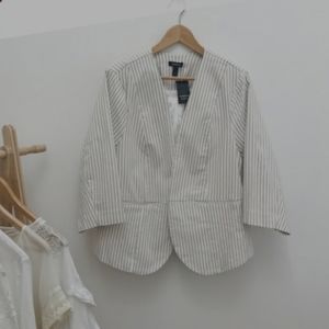 Torrid Striped Blazer Open Style